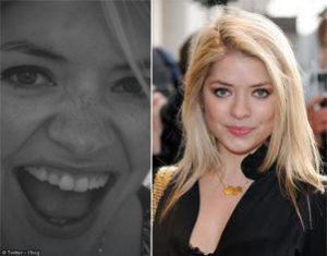 Holly Willoughby wearing braces